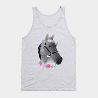 Watercolor Floral Horse Tank Top